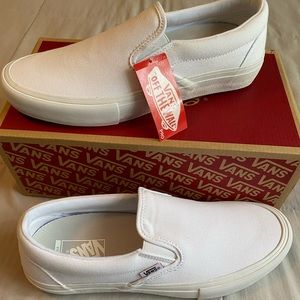 Vans Slip-On Pro in White. Mens 10.5 NWT